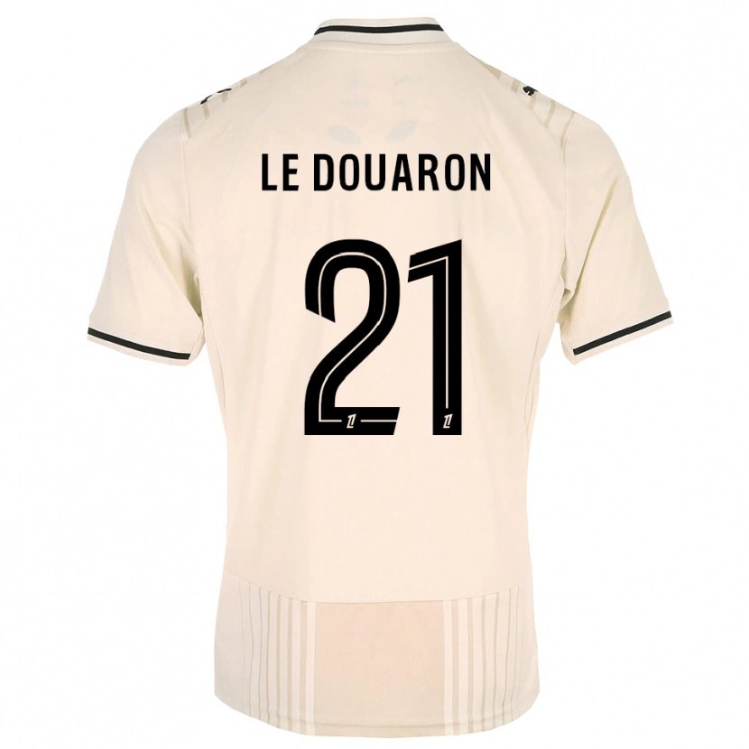 Danxen Mann Jérémy Le Douaron #21 Oldlace Svart Antiquewhite Bortetrøye Drakt Trøye 2026/27 Skjorter T-Skjorte