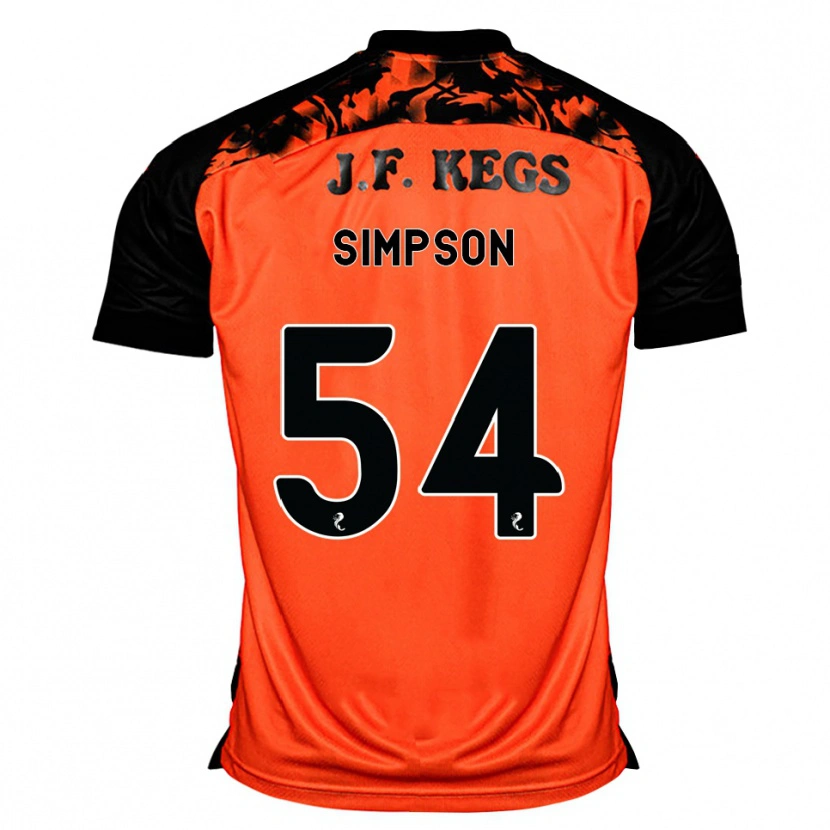 Danxen Dame Finlay Simpson #54 Oransje Svart Hvit Hjemmetrøye Drakt Trøye 2026/27 Skjorter T-Skjorte