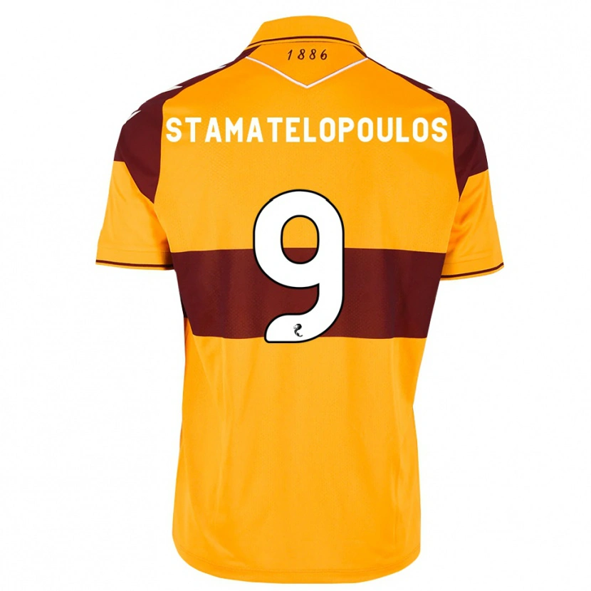 Danxen Dame Apostolos Stamatelopoulos #9 Brun Oransje Hjemmetrøye Drakt Trøye 2026/27 Skjorter T-Skjorte