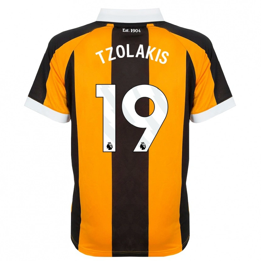 Danxen Dame Konstantinos Tzolakis #19 Oransje Svart Hvit Hjemmetrøye Drakt Trøye 2026/27 Skjorter T-Skjorte