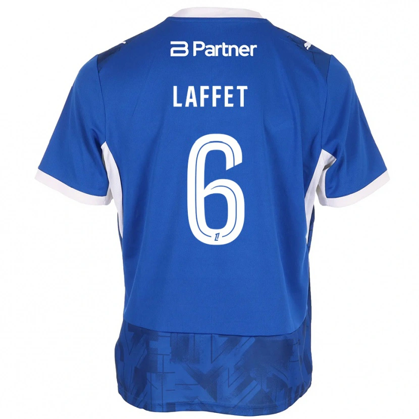 Danxen Dame Yves Laffet #6 Mediumblå Hvit Hjemmetrøye Drakt Trøye 2026/27 Skjorter T-Skjorte