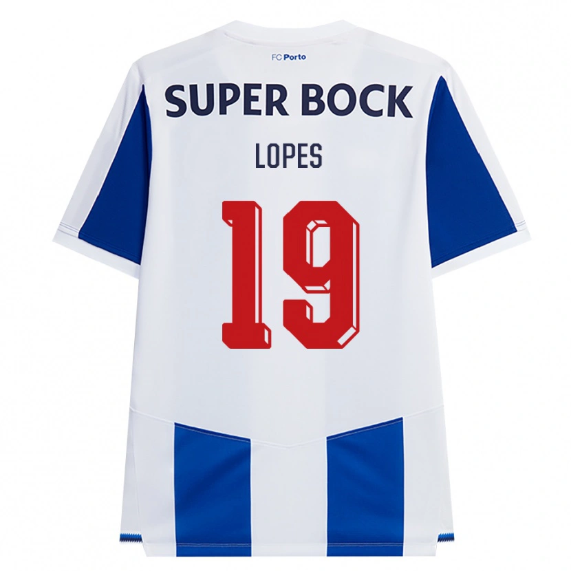 Danxen Dame Joao Lopes #19 Blå Hvit Rød Hjemmetrøye Drakt Trøye 2026/27 Skjorter T-Skjorte