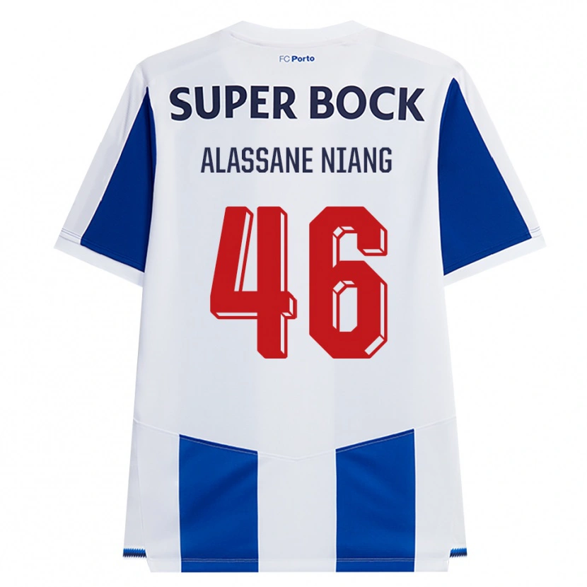 Danxen Dame Mame Alassane Niang #46 Blå Hvit Rød Hjemmetrøye Drakt Trøye 2026/27 Skjorter T-Skjorte