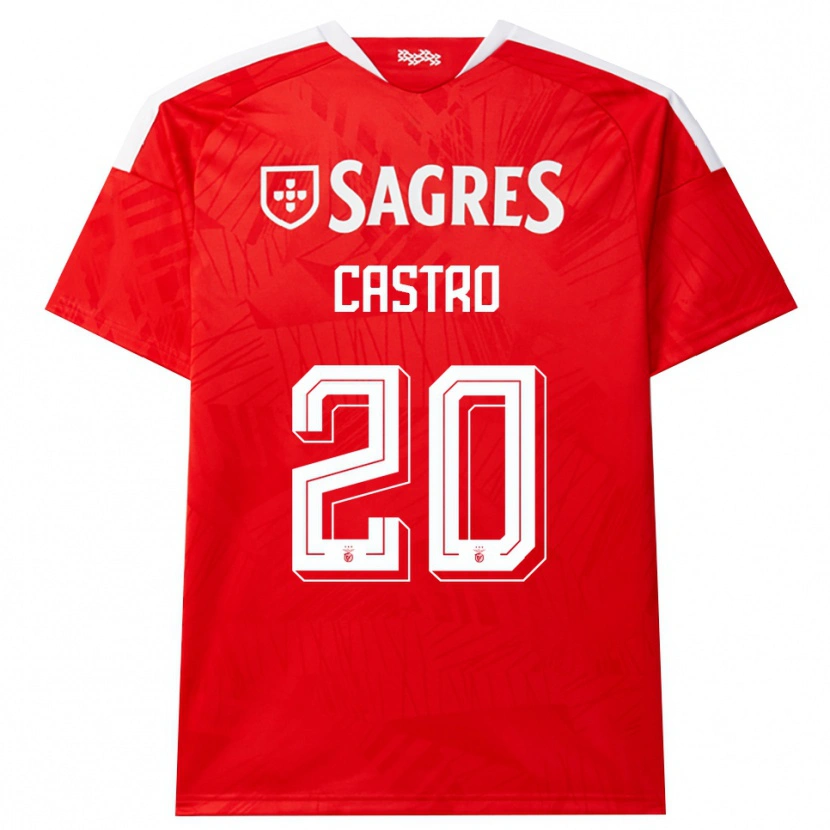 Danxen Dame Guilherme Castro #20 Rød Hvit Gul Hjemmetrøye Drakt Trøye 2026/27 Skjorter T-Skjorte