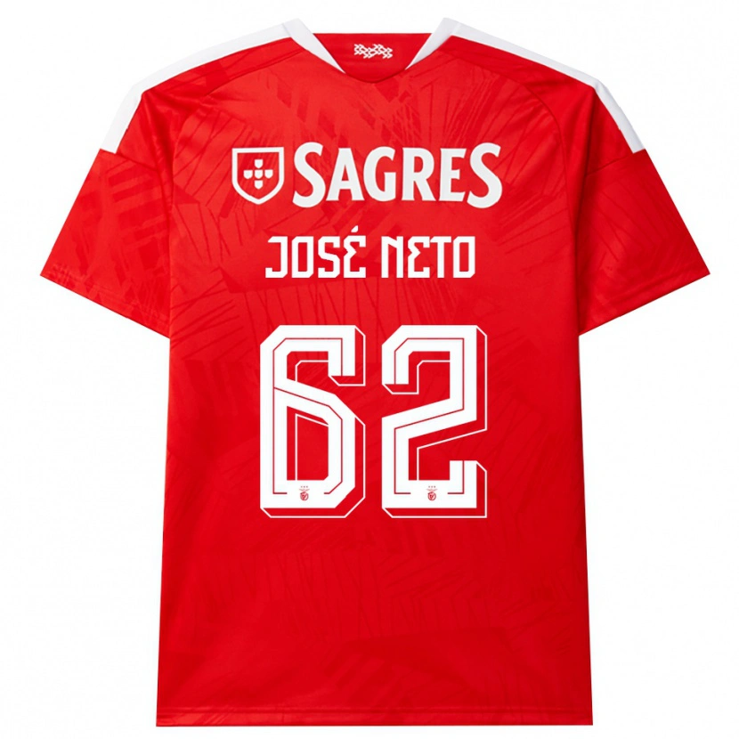 Danxen Dame José Neto #62 Rød Hvit Gul Hjemmetrøye Drakt Trøye 2026/27 Skjorter T-Skjorte