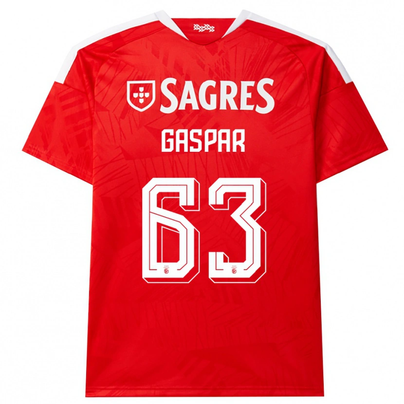 Danxen Dame Guilherme Gaspar #63 Rød Hvit Gul Hjemmetrøye Drakt Trøye 2026/27 Skjorter T-Skjorte