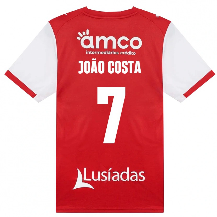 Danxen Dame João Costa #7 Hvit Rød Svart Hjemmetrøye Drakt Trøye 2026/27 Skjorter T-Skjorte