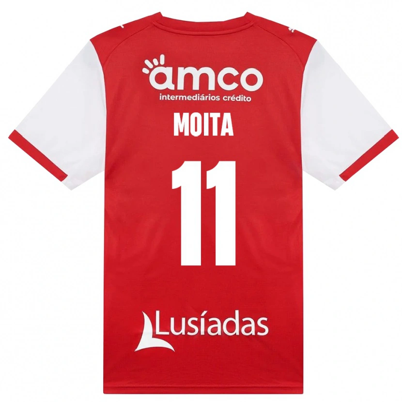 Danxen Dame Carlos Moita #11 Hvit Rød Svart Hjemmetrøye Drakt Trøye 2026/27 Skjorter T-Skjorte