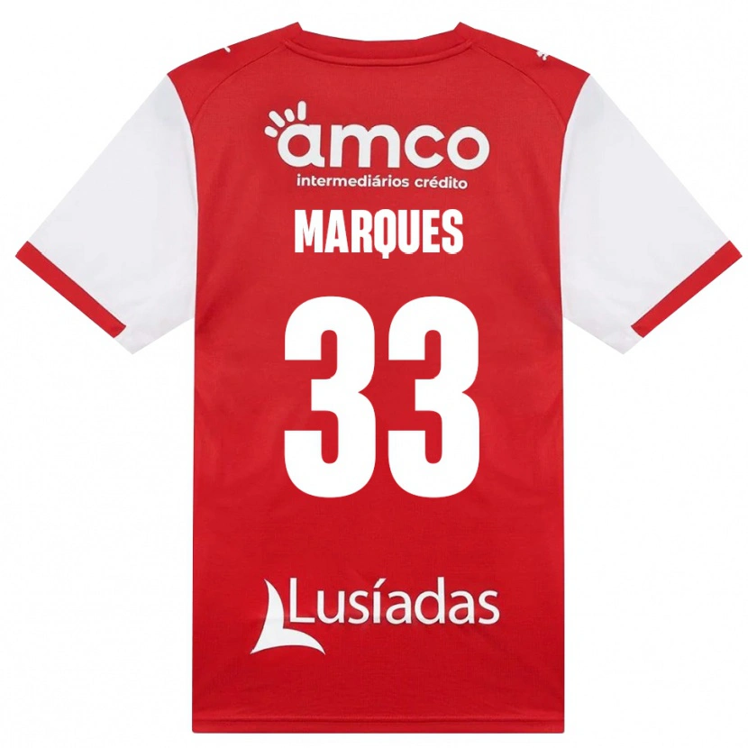Danxen Dame João Marques #33 Hvit Rød Svart Hjemmetrøye Drakt Trøye 2026/27 Skjorter T-Skjorte