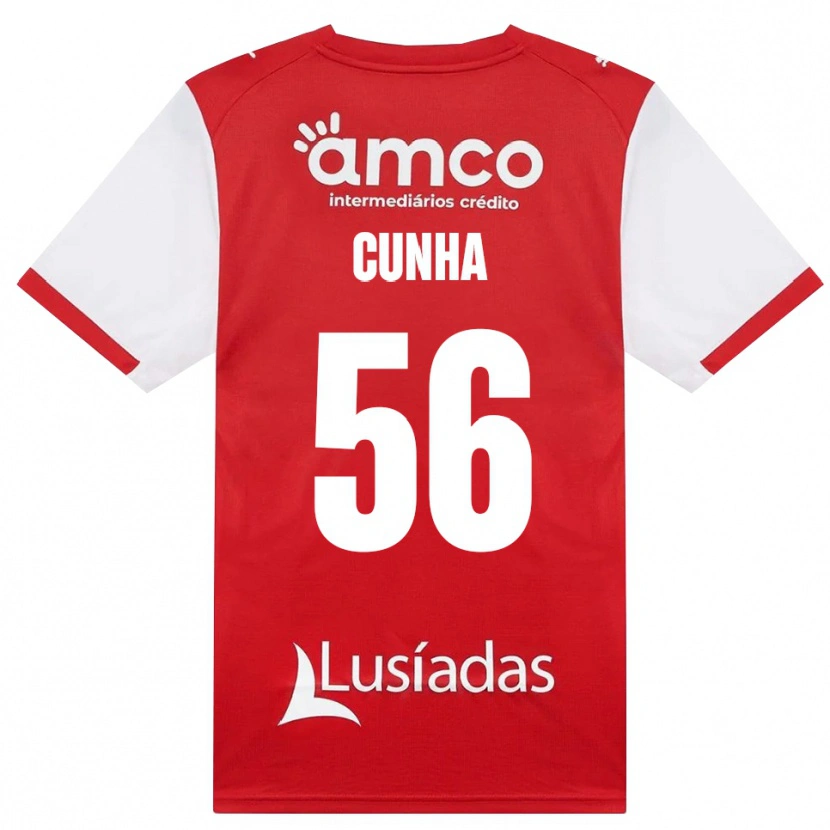 Danxen Dame Romário Cunha #56 Hvit Rød Svart Hjemmetrøye Drakt Trøye 2026/27 Skjorter T-Skjorte
