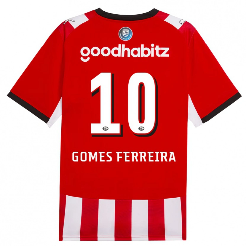 Danxen Dame Damian Gomes Ferreira #10 Rød Hvit Svart Hjemmetrøye Drakt Trøye 2026/27 Skjorter T-Skjorte