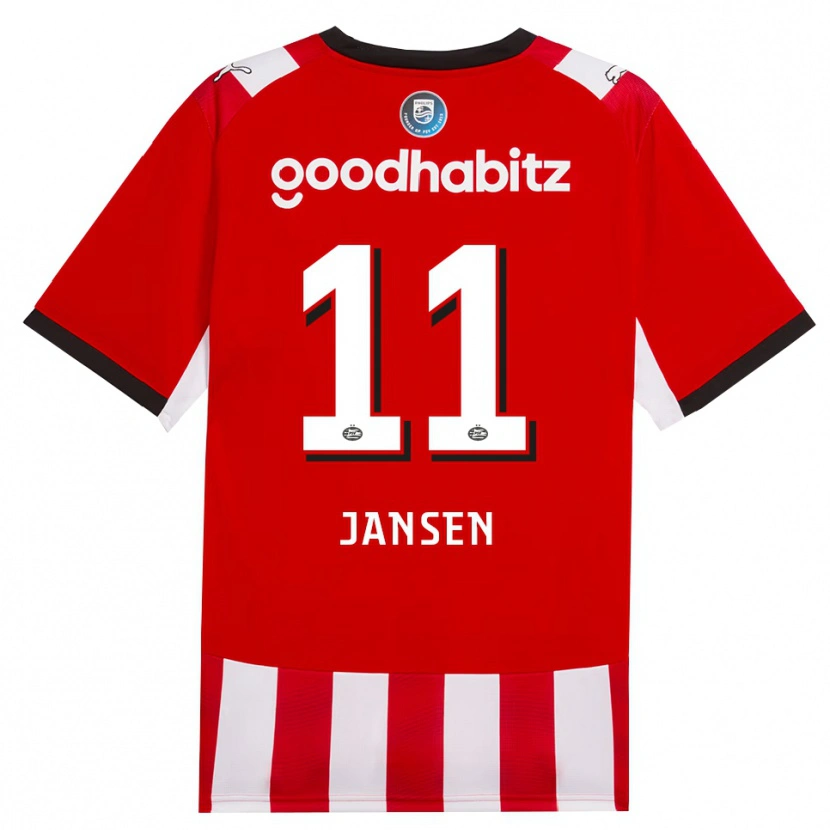 Danxen Dame Renate Jansen #11 Rød Hvit Svart Hjemmetrøye Drakt Trøye 2026/27 Skjorter T-Skjorte