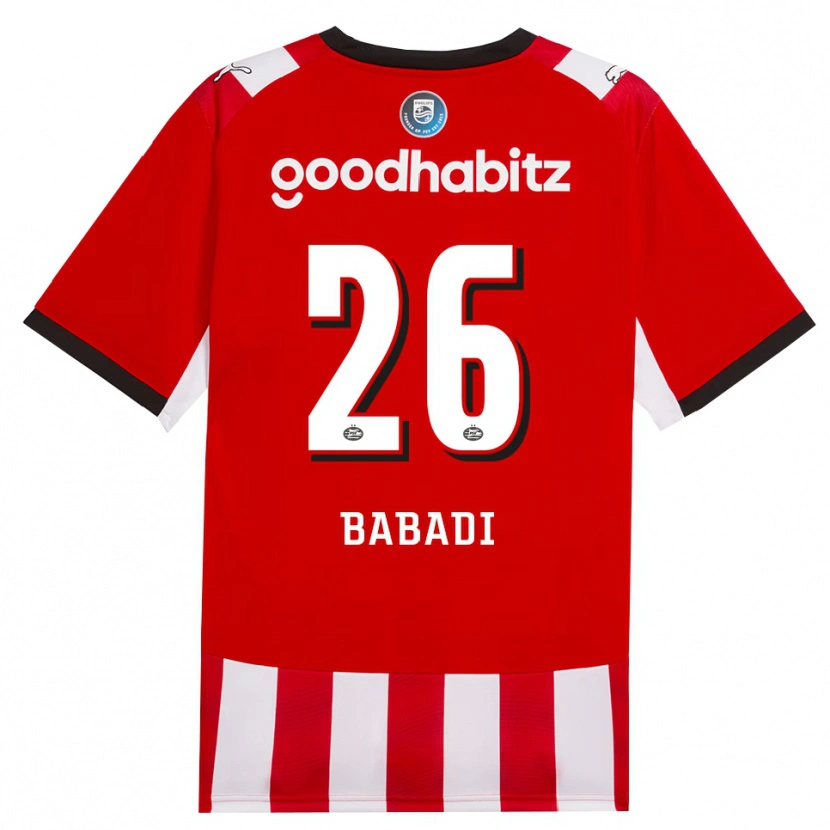 Danxen Dame Isaac Babadi #26 Rød Hvit Svart Hjemmetrøye Drakt Trøye 2026/27 Skjorter T-Skjorte