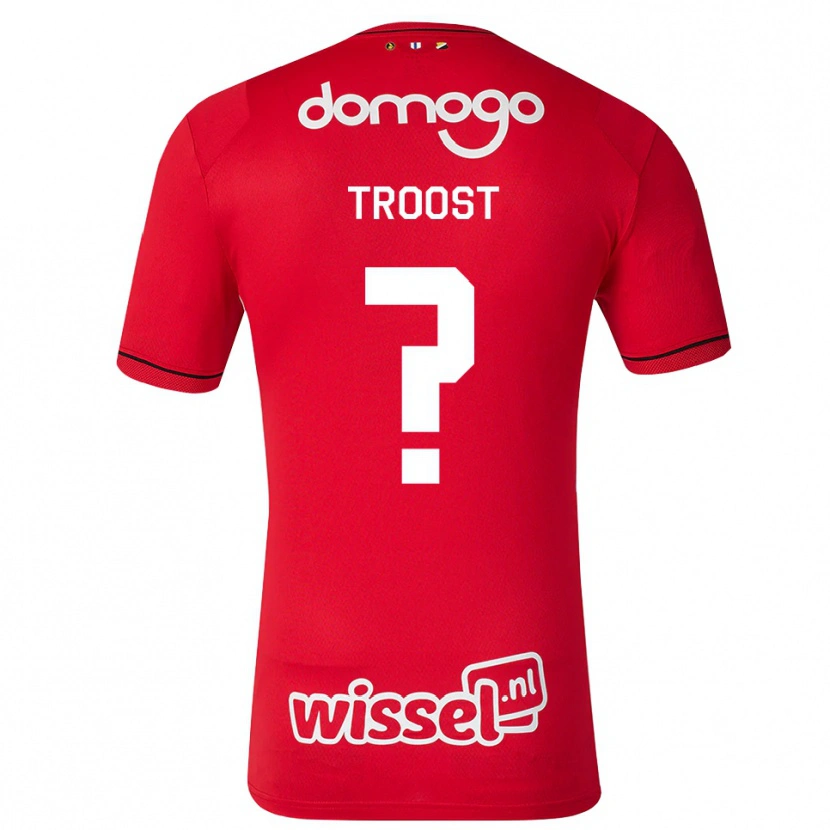 Danxen Dame Fabian Troost #0 Rød Hvit Svart Hjemmetrøye Drakt Trøye 2026/27 Skjorter T-Skjorte
