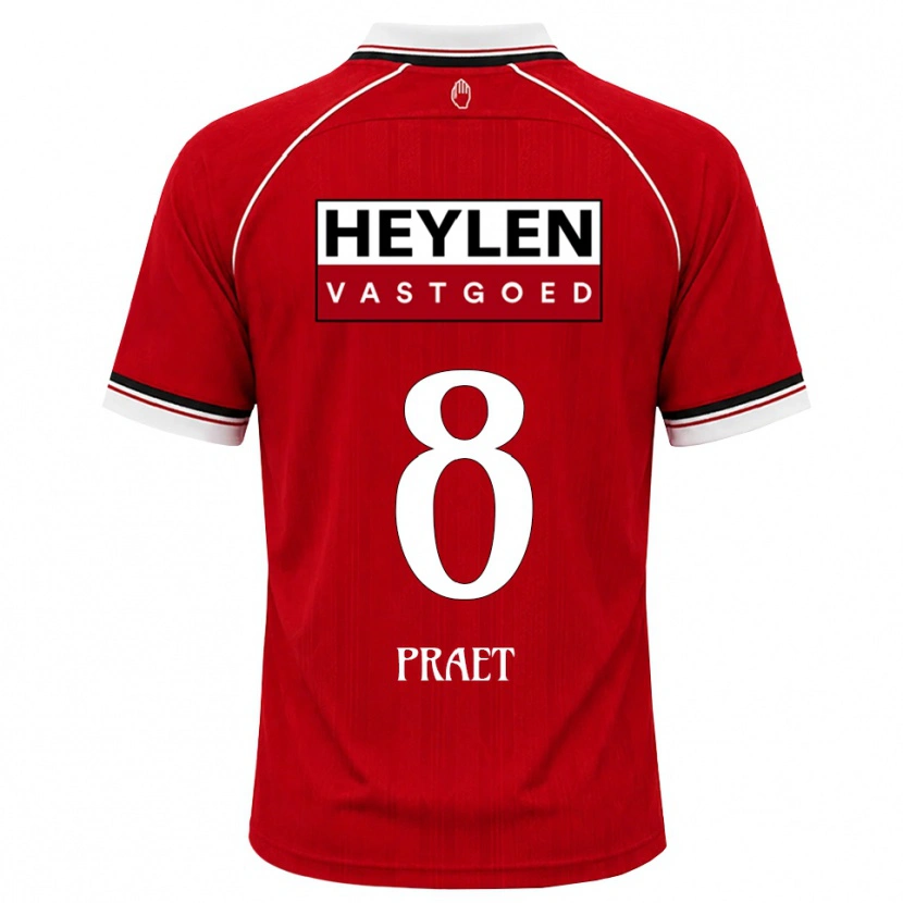 Danxen Dame Dennis Praet #8 Rød Hvit Svart Hjemmetrøye Drakt Trøye 2026/27 Skjorter T-Skjorte