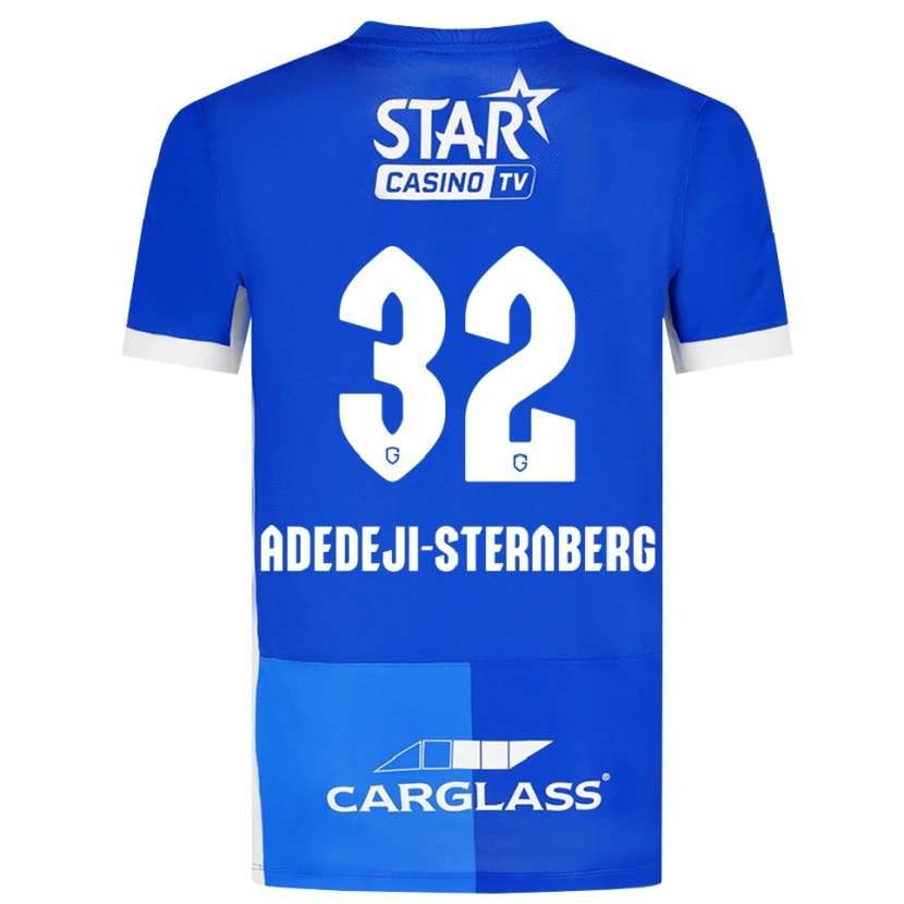 Danxen Dame Noah Adedeji-Sternberg #32 Mellomblå Kongeblå Hvit Hjemmetrøye Drakt Trøye 2026/27 Skjorter T-Skjorte