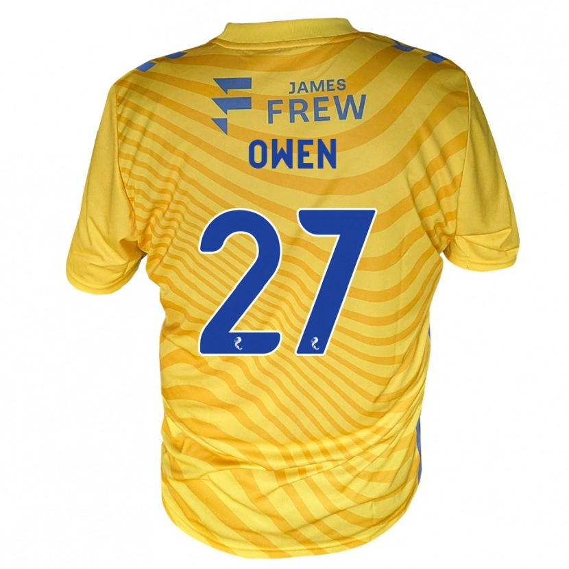 Danxen Dame Ieuan Owen #27 Kongeligblå Gul Bortetrøye Drakt Trøye 2026/27 Skjorter T-Skjorte