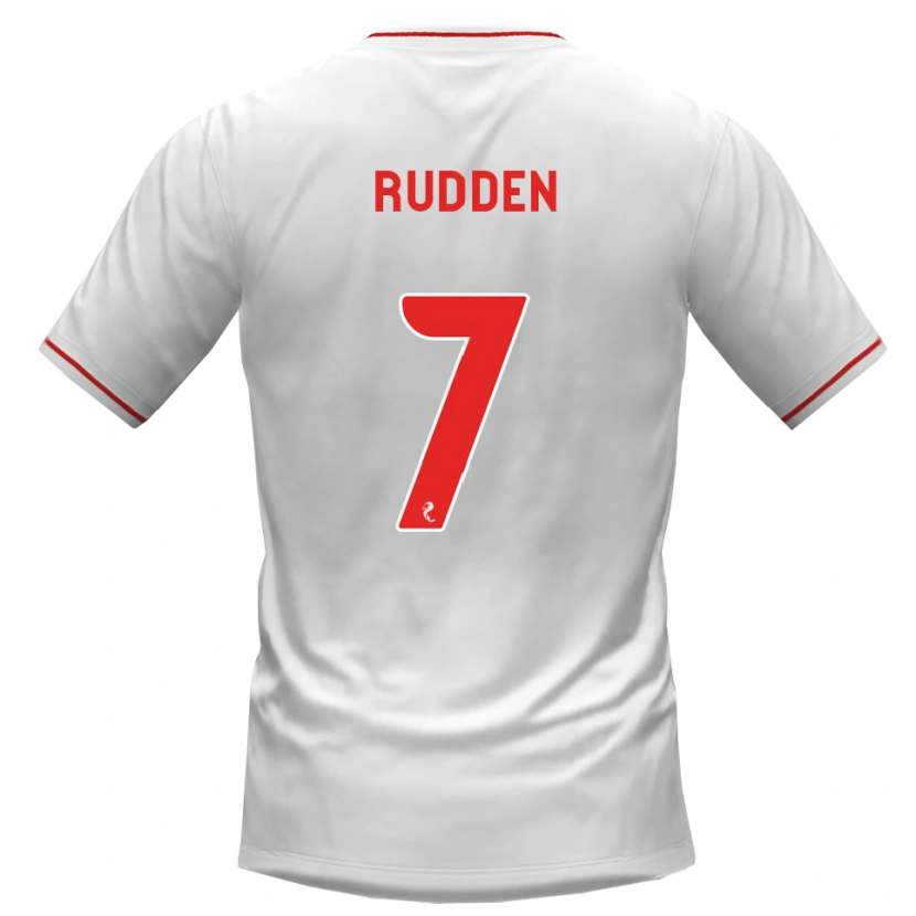 Danxen Dame Zak Rudden #7 Hvit Rød Bortetrøye Drakt Trøye 2026/27 Skjorter T-Skjorte