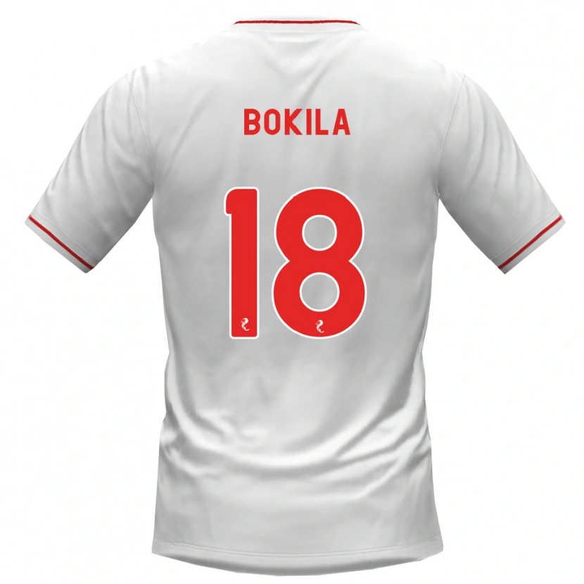 Danxen Dame Jeremy Bokila #18 Hvit Rød Bortetrøye Drakt Trøye 2026/27 Skjorter T-Skjorte