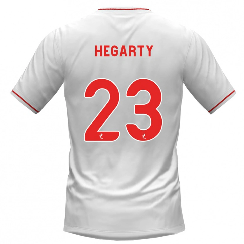 Danxen Dame Nina Hegarty #23 Hvit Rød Bortetrøye Drakt Trøye 2026/27 Skjorter T-Skjorte