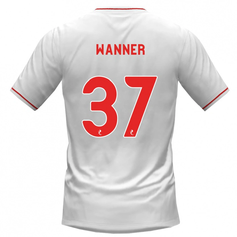 Danxen Dame Jannik Wanner #37 Hvit Rød Bortetrøye Drakt Trøye 2026/27 Skjorter T-Skjorte