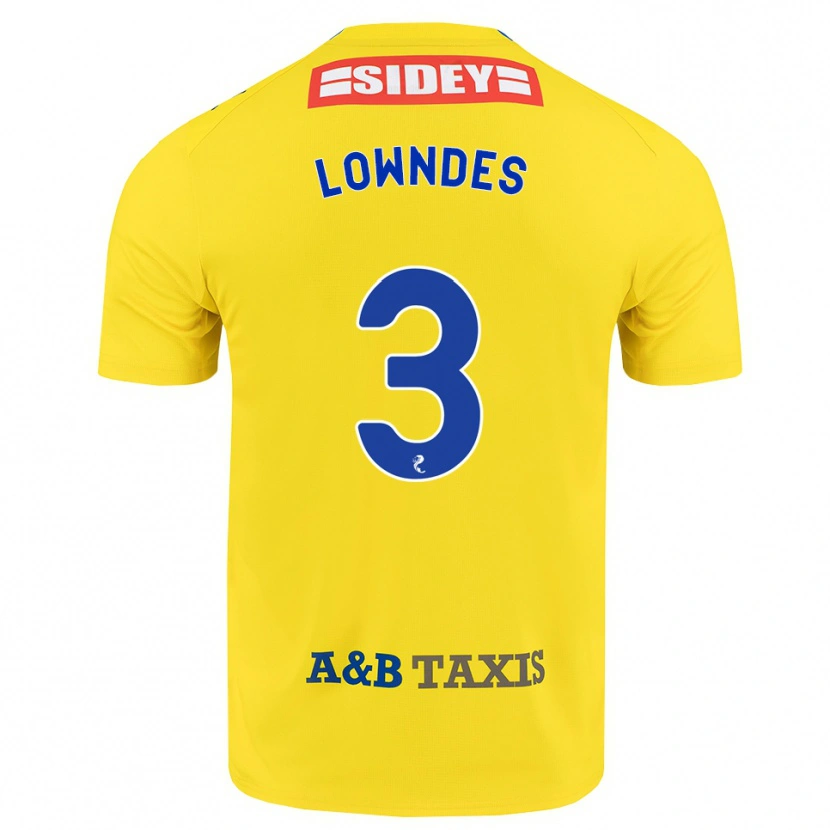 Danxen Dame Thomas Lowndes #3 Gul Blå Svart Bortetrøye Drakt Trøye 2026/27 Skjorter T-Skjorte