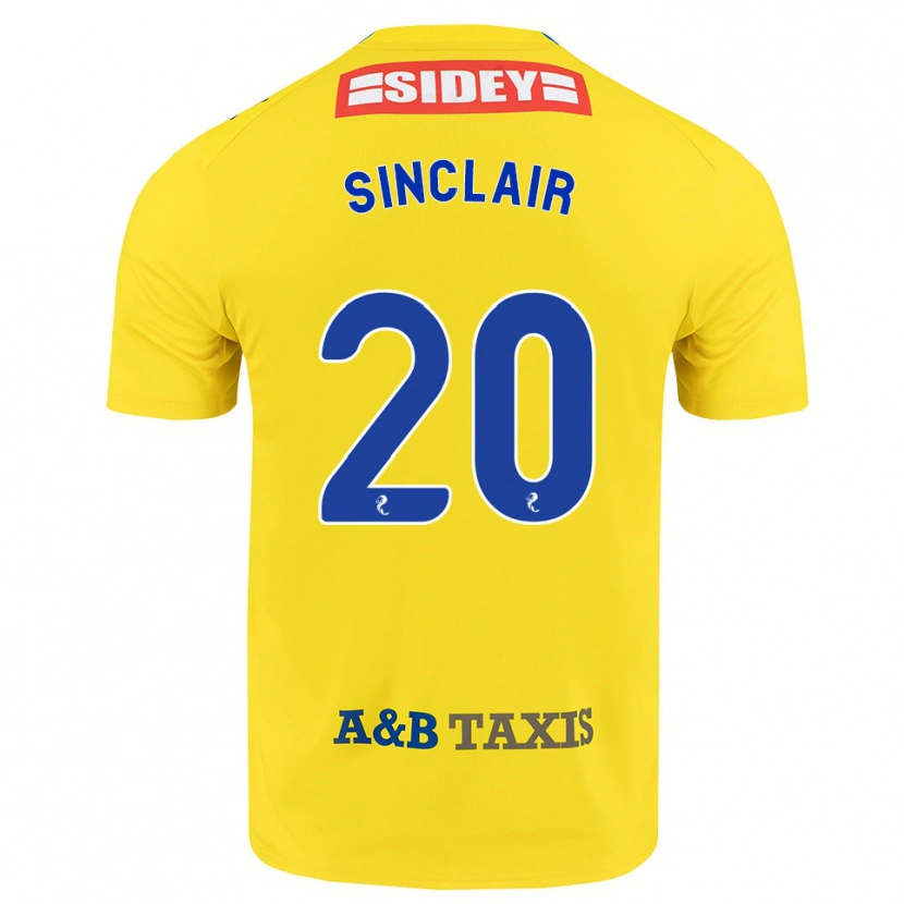 Danxen Dame Ross Sinclair #20 Gul Blå Svart Bortetrøye Drakt Trøye 2026/27 Skjorter T-Skjorte
