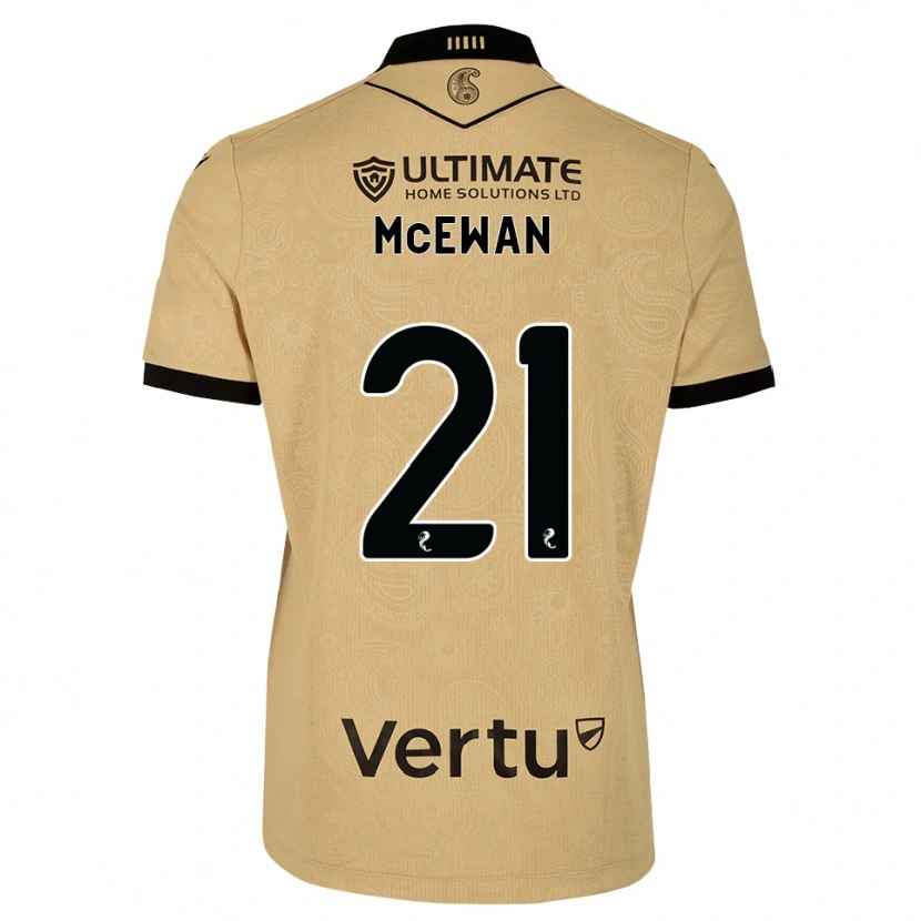 Danxen Dame Carter Mcewan #21 Burlywood Svart Bortetrøye Drakt Trøye 2026/27 Skjorter T-Skjorte