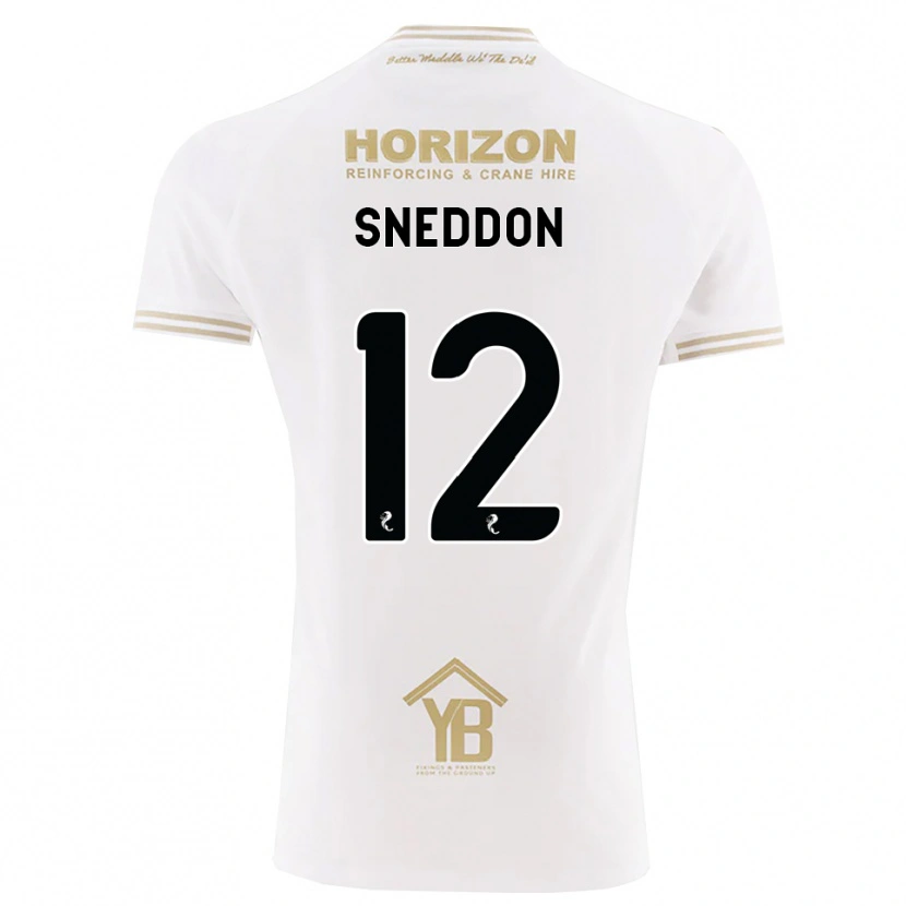 Danxen Dame Jamie Sneddon #12 Hvete Hvit Bortetrøye Drakt Trøye 2026/27 Skjorter T-Skjorte