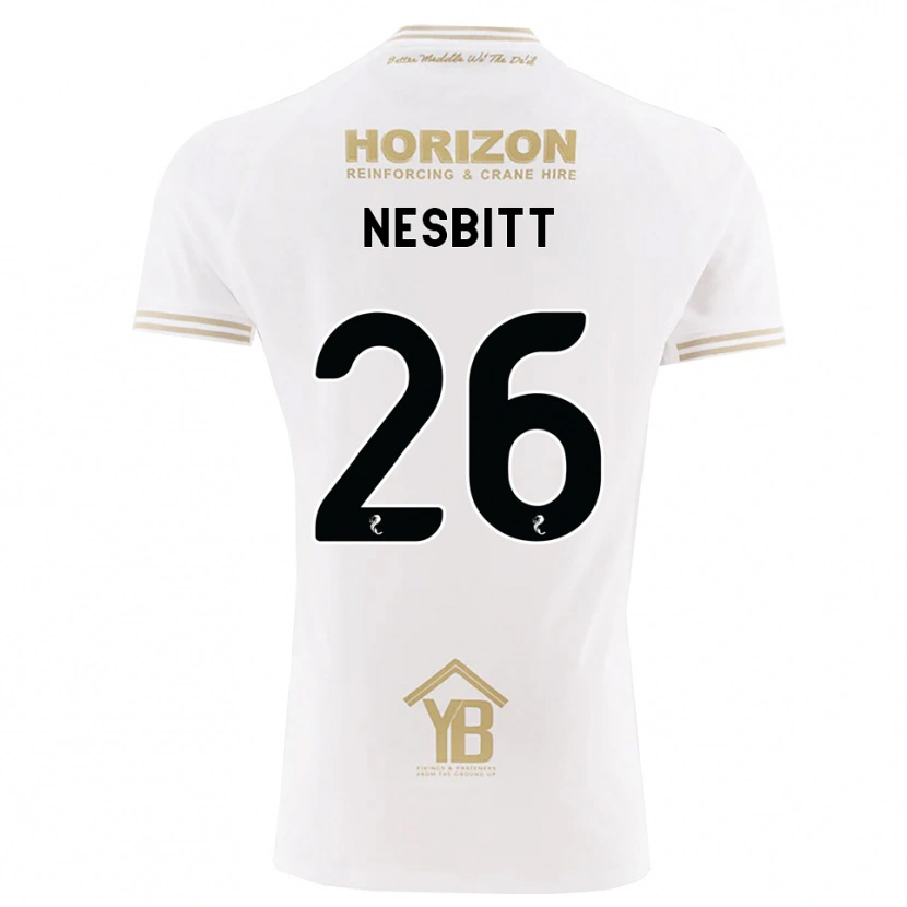 Danxen Dame Aidan Nesbitt #26 Hvete Hvit Bortetrøye Drakt Trøye 2026/27 Skjorter T-Skjorte