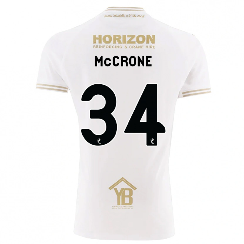 Danxen Dame Caelan Mccrone #34 Hvete Hvit Bortetrøye Drakt Trøye 2026/27 Skjorter T-Skjorte