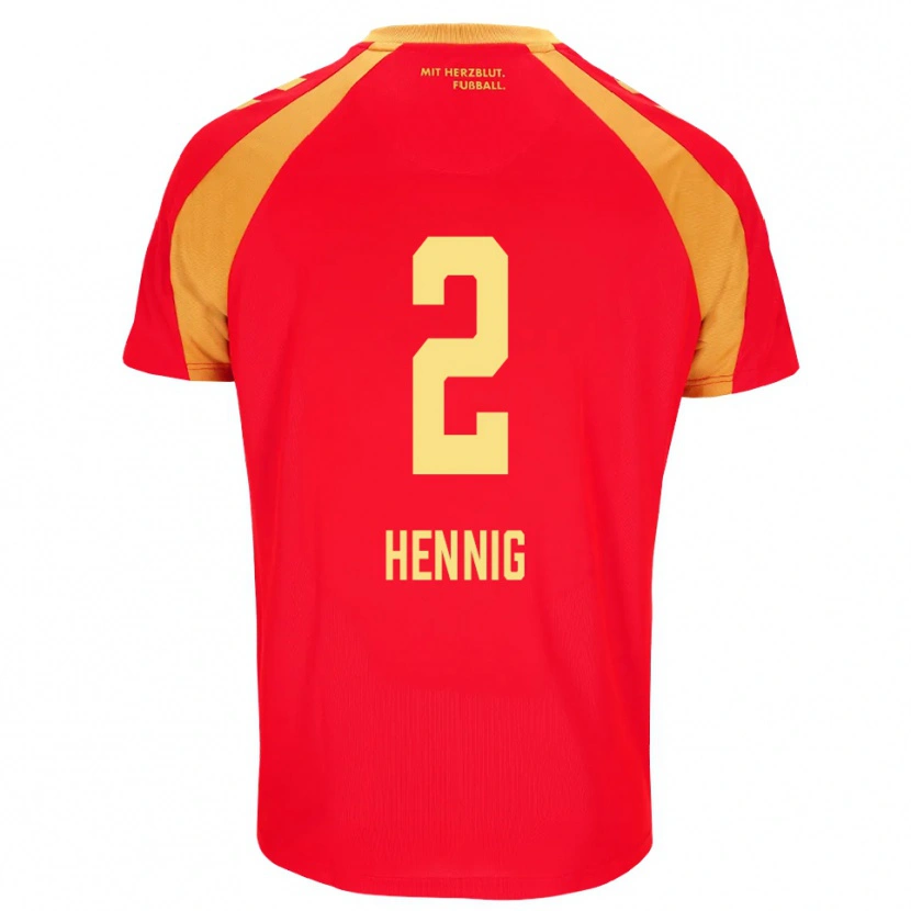 Danxen Dame Lenny Hennig #2 Rød Oransje Svart Bortetrøye Drakt Trøye 2026/27 Skjorter T-Skjorte