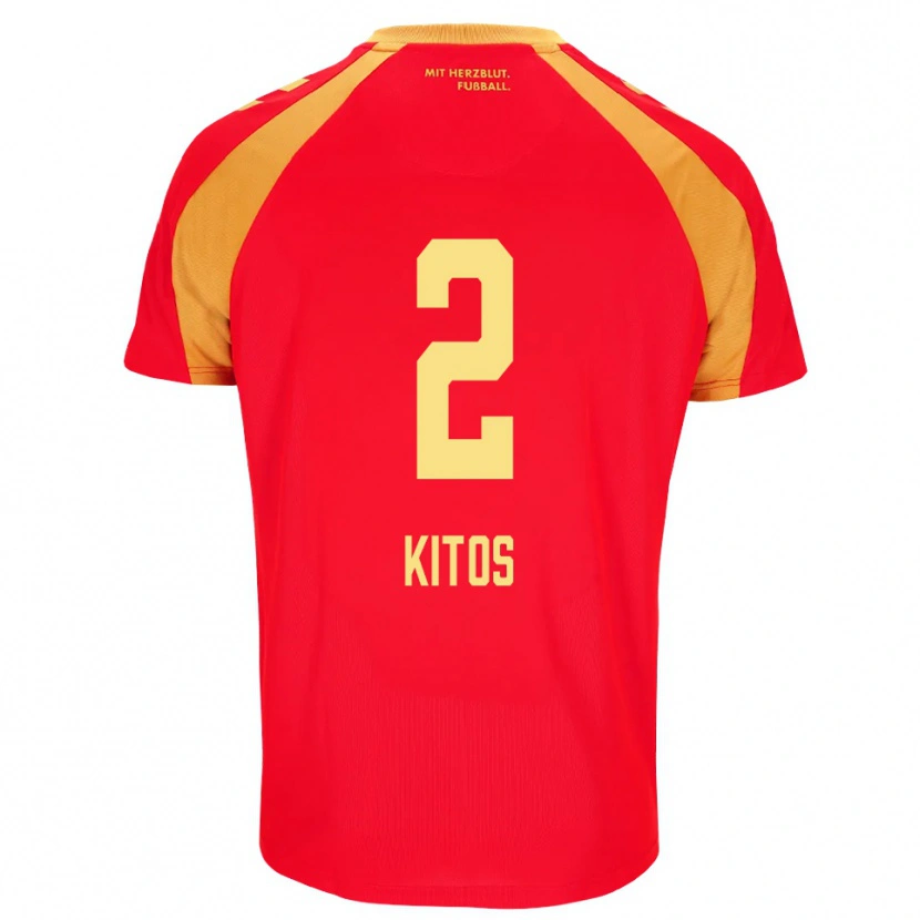 Danxen Dame Anastasios Kitos #2 Rød Oransje Svart Bortetrøye Drakt Trøye 2026/27 Skjorter T-Skjorte