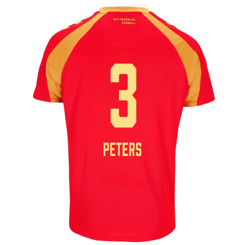 Danxen Dame Jan Peters #3 Rød Oransje Svart Bortetrøye Drakt Trøye 2026/27 Skjorter T-Skjorte
