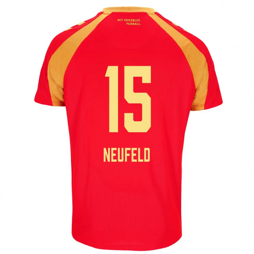 Danxen Dame Elias Neufeld #15 Rød Oransje Svart Bortetrøye Drakt Trøye 2026/27 Skjorter T-Skjorte