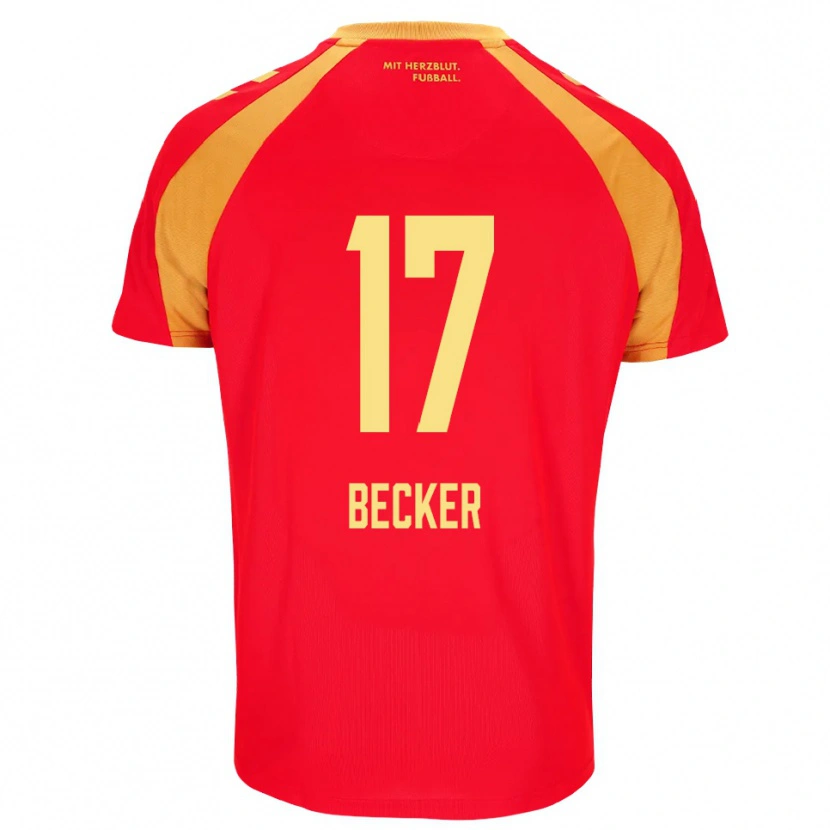 Danxen Dame Marlon Becker #17 Rød Oransje Svart Bortetrøye Drakt Trøye 2026/27 Skjorter T-Skjorte