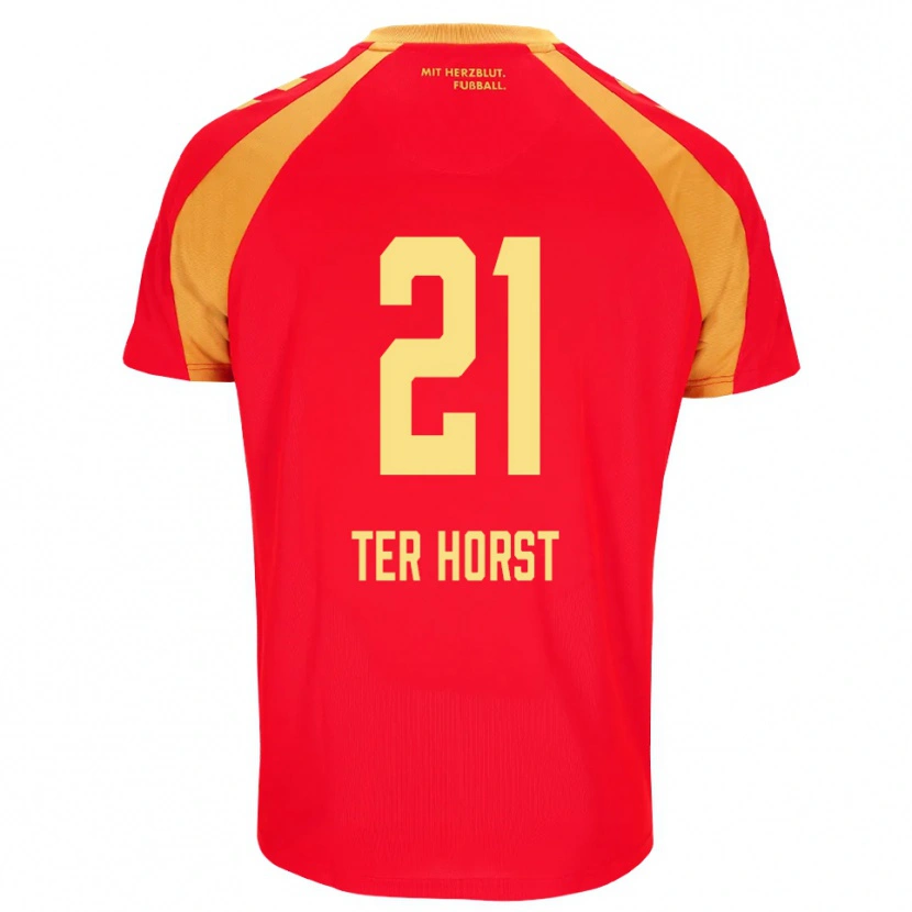 Danxen Dame Jano Ter Horst #21 Rød Oransje Svart Bortetrøye Drakt Trøye 2026/27 Skjorter T-Skjorte