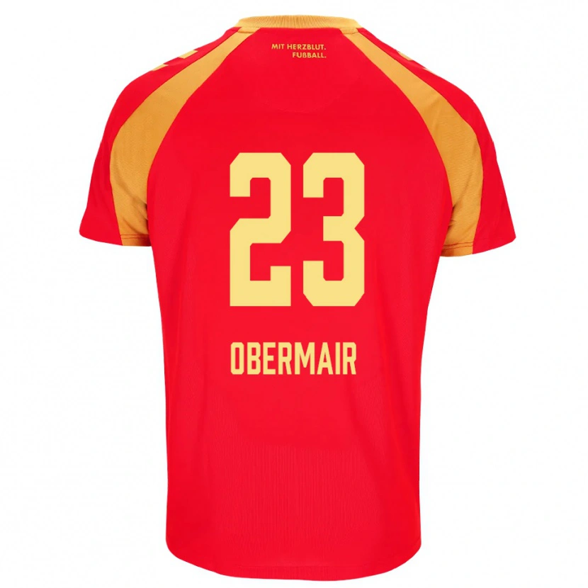 Danxen Dame Raphael Obermair #23 Rød Oransje Svart Bortetrøye Drakt Trøye 2026/27 Skjorter T-Skjorte