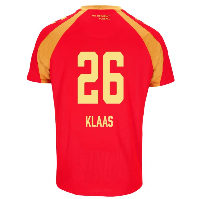 Danxen Dame Sebastian Klaas #26 Rød Oransje Svart Bortetrøye Drakt Trøye 2026/27 Skjorter T-Skjorte