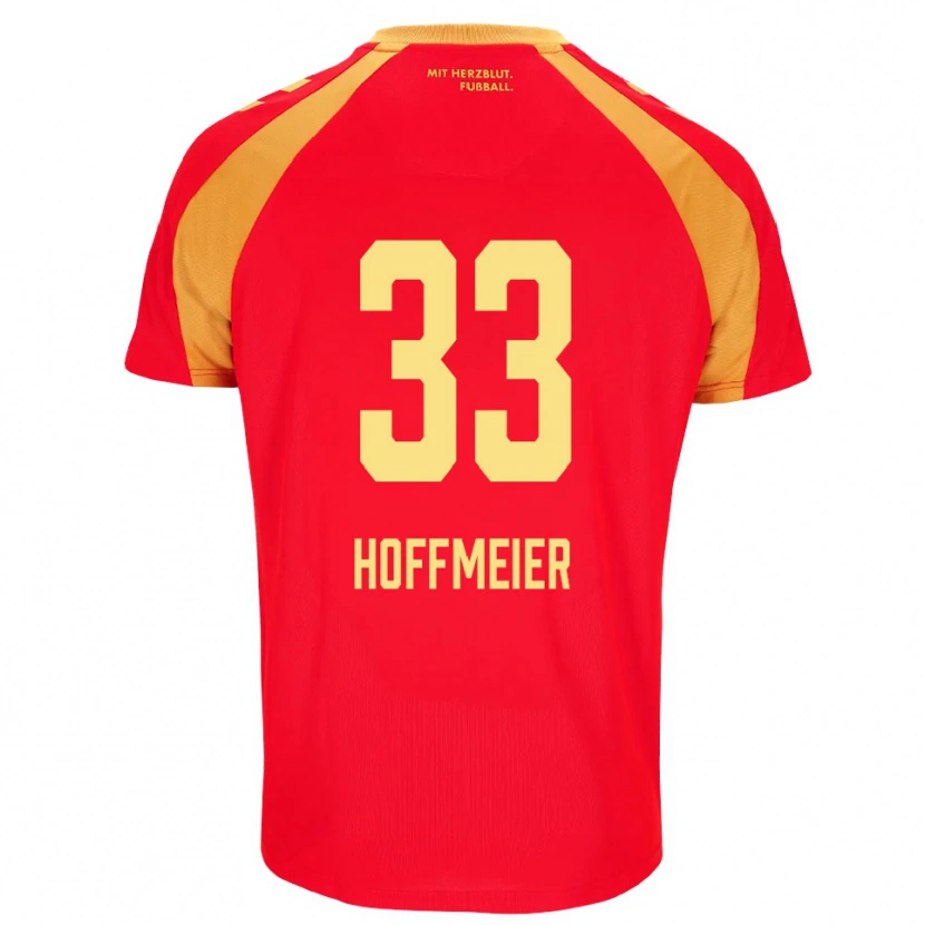 Danxen Dame Marcel Hoffmeier #33 Rød Oransje Svart Bortetrøye Drakt Trøye 2026/27 Skjorter T-Skjorte