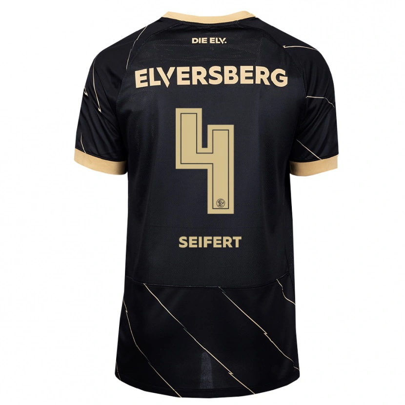 Danxen Dame Luis Seifert #4 Svart Brun Bortetrøye Drakt Trøye 2026/27 Skjorter T-Skjorte
