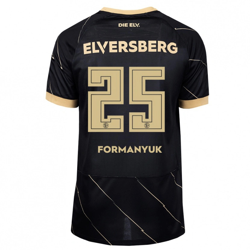 Danxen Dame Oleksandr Formanyuk #25 Svart Brun Bortetrøye Drakt Trøye 2026/27 Skjorter T-Skjorte