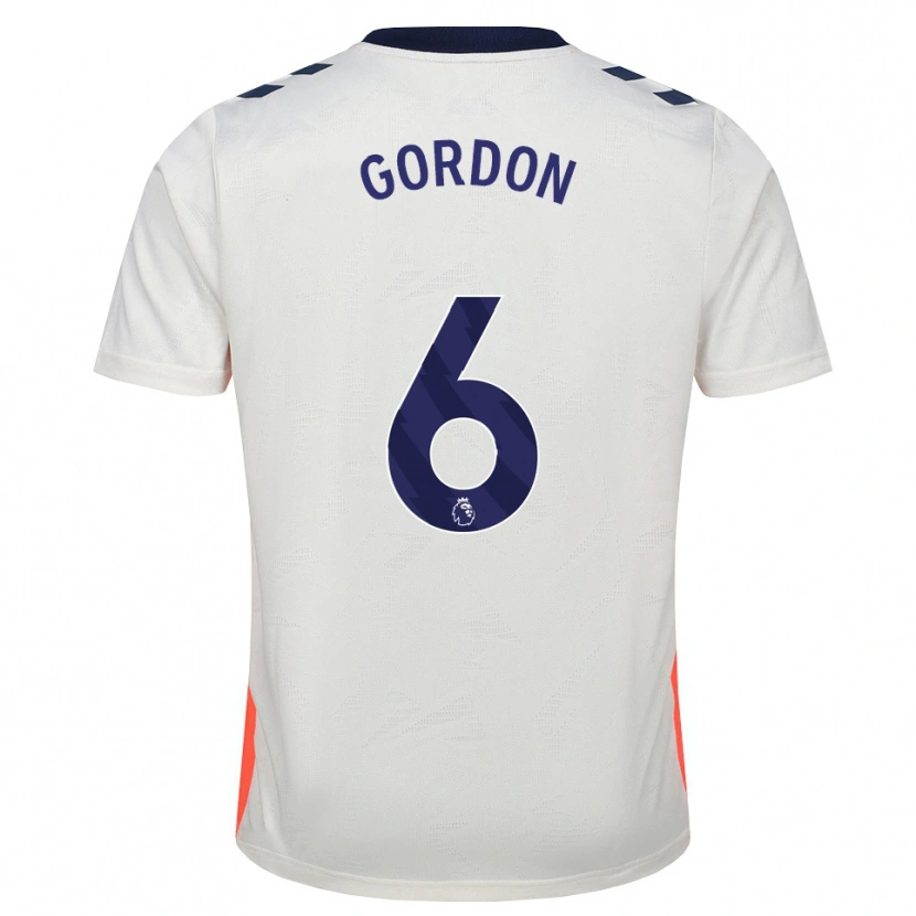Danxen Dame Joshua Gordon #6 Hvit Oransje Kongeblå Bortetrøye Drakt Trøye 2026/27 Skjorter T-Skjorte