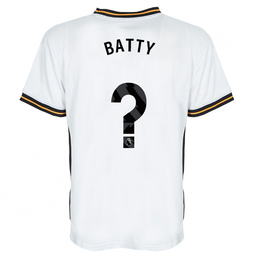 Danxen Dame Joe Batty #0 Hvit Oransje Svart Bortetrøye Drakt Trøye 2026/27 Skjorter T-Skjorte