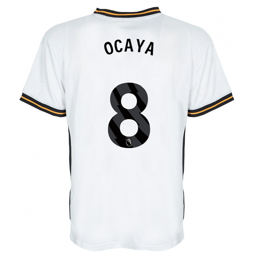 Danxen Dame Josh Ocaya #8 Hvit Oransje Svart Bortetrøye Drakt Trøye 2026/27 Skjorter T-Skjorte