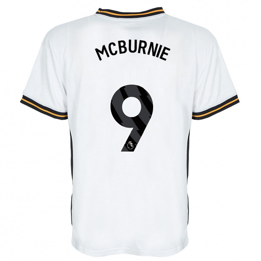 Danxen Dame Oli Mcburnie #9 Hvit Oransje Svart Bortetrøye Drakt Trøye 2026/27 Skjorter T-Skjorte