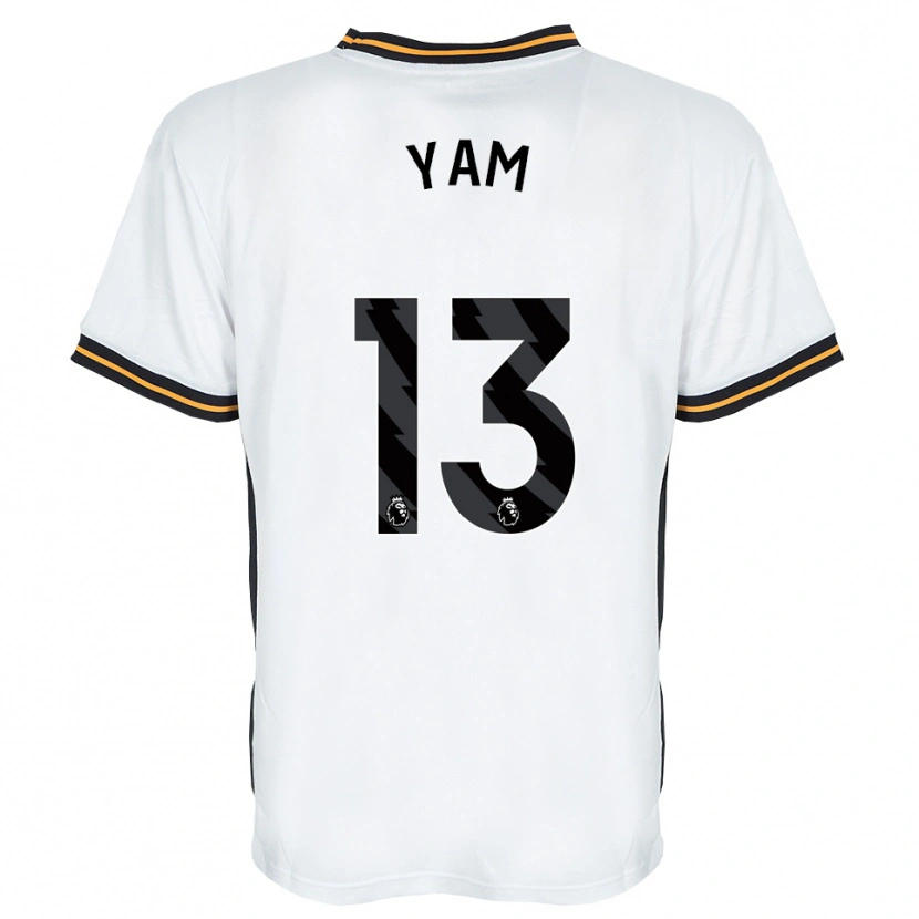 Danxen Dame Callum Yam #13 Hvit Oransje Svart Bortetrøye Drakt Trøye 2026/27 Skjorter T-Skjorte