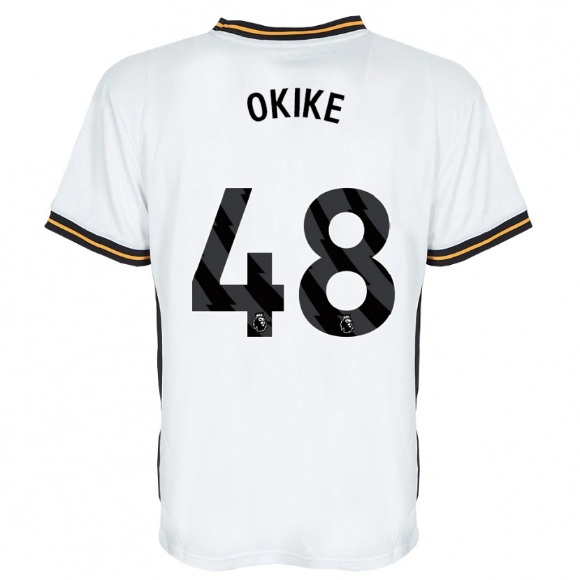 Danxen Dame Calvin Okike #48 Hvit Oransje Svart Bortetrøye Drakt Trøye 2026/27 Skjorter T-Skjorte