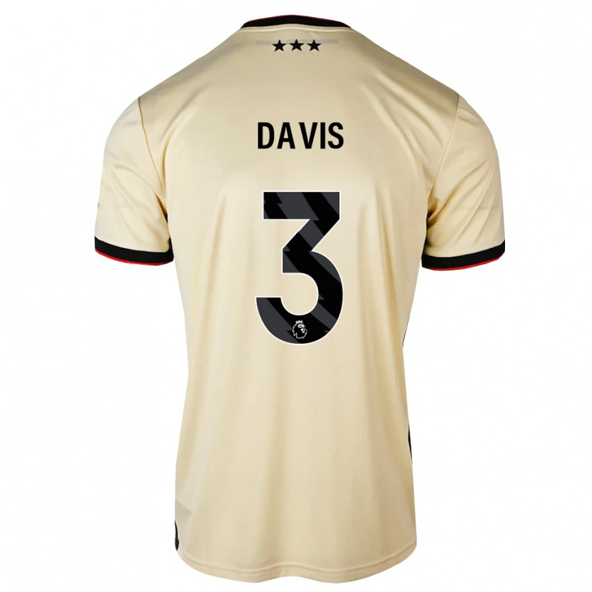 Danxen Dame Leif Davis #3 Lemonchiffon Svart Rød Bortetrøye Drakt Trøye 2026/27 Skjorter T-Skjorte