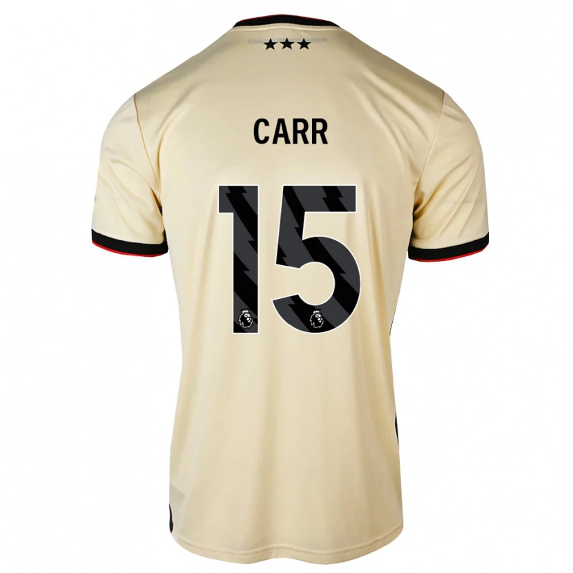 Danxen Dame Reuben Carr #15 Lemonchiffon Svart Rød Bortetrøye Drakt Trøye 2026/27 Skjorter T-Skjorte